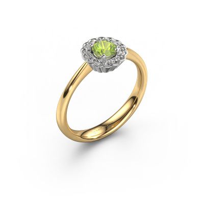 Engagement ring Debi 585 gold peridot 4.2 mm