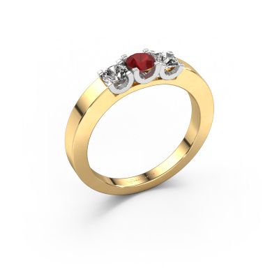 Ring Selina 1 585 gold ruby 3.7 mm