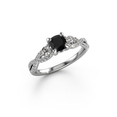 Engagement ring Marilou CUS 950 platinum black diamond 1.060 crt