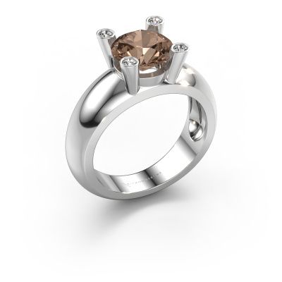 Ring Tamara RND 585 white gold brown diamond 2.00 crt