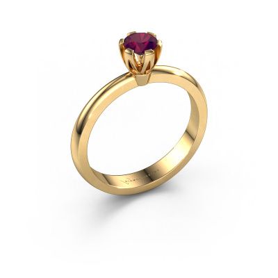 Verlobungsring Julia 585 Gold Rhodolit 4 mm