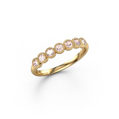 Ring Mariam half 585 gold morganite champagne 2.4 mm