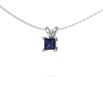 Pendant Ariane 585 white gold sapphire 5 mm