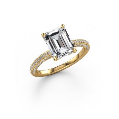 Engagement ring Elenore eme 585 gold lab grown diamond 2.50 crt