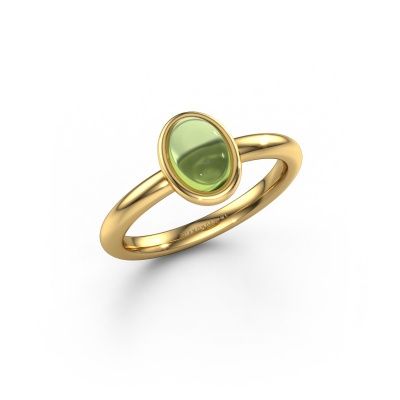 Ring Blossom OVL 2 585 gold peridot 7x5 mm