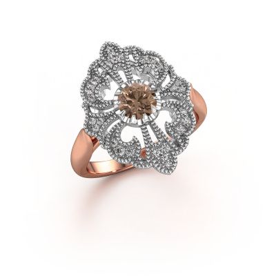 Verlobungsring Naida 585 Roségold Braun Diamant 0.649 crt