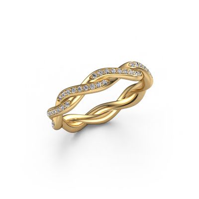 Vorsteckring Swing full 585 Gold Zirkonia 1 mm