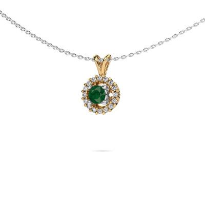 Pendant Tennille 585 gold emerald 4 mm