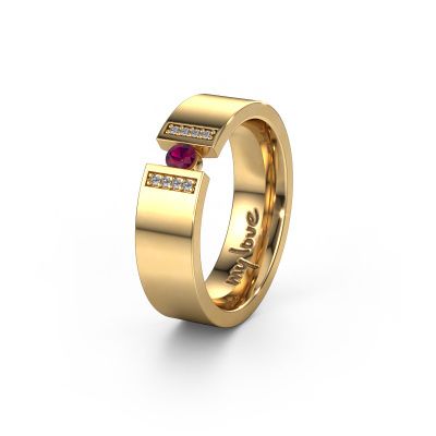 Ehering WH2096L16C 585 Gold ±6x2.2 mm Rhodolit