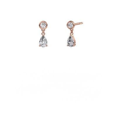 Pendants d'oreilles Lacey PER 585 or rose diamant 3.60 crt