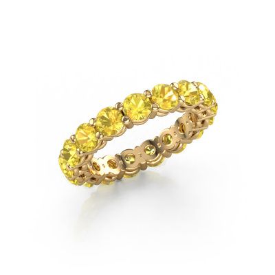 Stackable ring Michelle full 3.7 585 gold yellow sapphire 3.7 mm