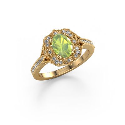 Verlobungsring Loni 585 Gold Peridot 7,5x5,5 mm