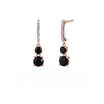 Pendants d'oreilles Tanja 2 585 or rose diamant noir 2.774 crt