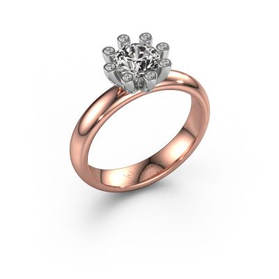 Ring Carola 3 585 rose gold zirconia 6 mm