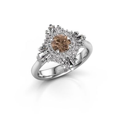 Verlovingsring Thalia 950 platina bruine diamant 1.443 crt