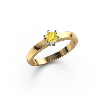 Engagement ring Luna 1 585 gold yellow sapphire 3.7 mm