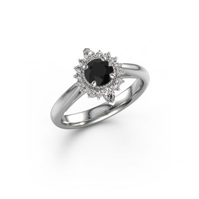 Verlobungsring Susan 585 Weißgold Schwarz Diamant 0.985 crt