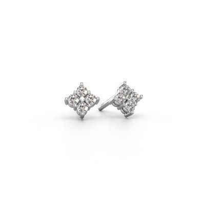 Clous d'oreilles Maryetta 950 platine diamant 0.24 crt