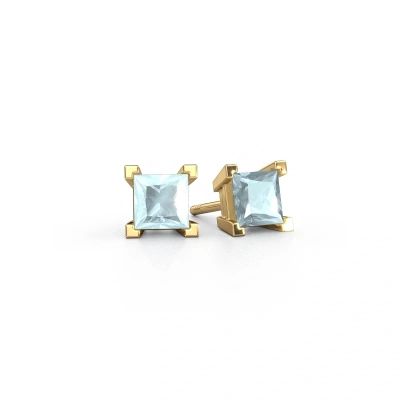 Stud earrings Ariane 585 gold aquamarine 5 mm