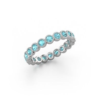 Ring Mariam 0.05 950 platinum blue topaz 2.4 mm