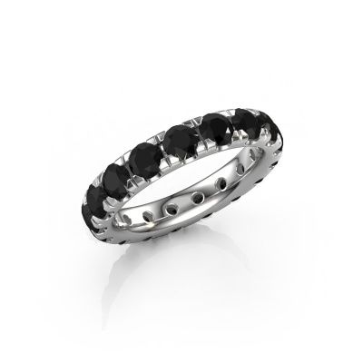 Stackable ring Jackie 3.7 950 platinum black diamond 4.08 crt