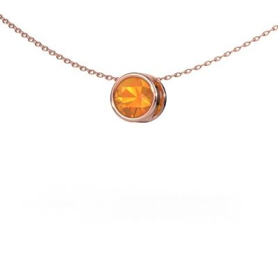 Pendant Lavon RND 585 rose gold citrin 6.5 mm