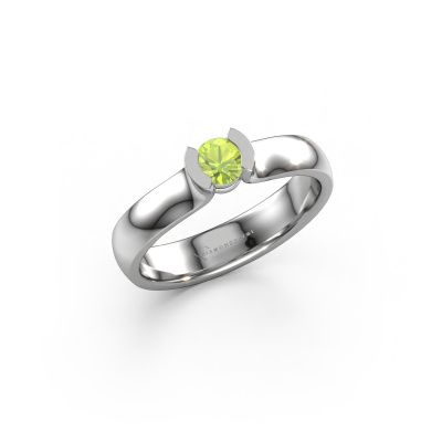 Ring Ophelia 585 white gold peridot 4.2 mm