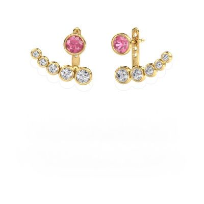 Ohrringe Wendy 585 Gold Pink Saphir 5 mm