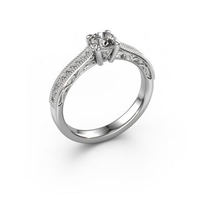 Engagement ring Shonta RND 950 platinum lab grown diamond 0.534 crt