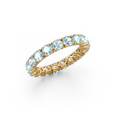 Stackable ring Vivienne 3.4 585 gold aquamarine 3.4 mm