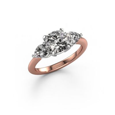 Engagement ring Chanou CUS 585 rose gold lab grown diamond 2.70 crt