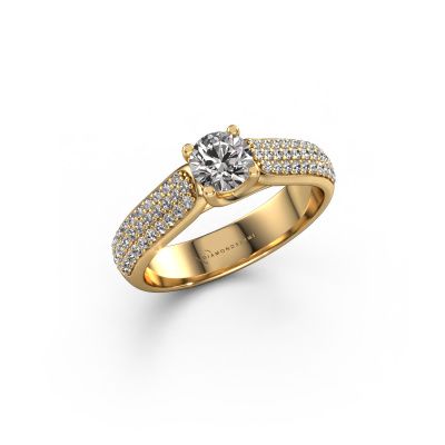 Engagement ring Leoness 585 gold zirconia 5 mm