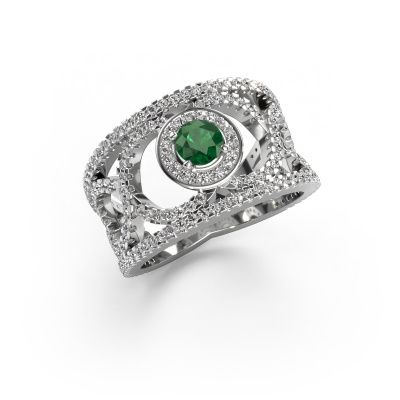 Ring Regina 950 platinum emerald 4.2 mm