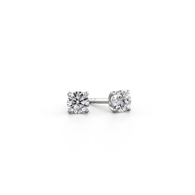 Stud earrings Sam RND 585 white gold diamond 0.30 crt
