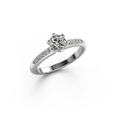 Engagement ring Tiffy 2 585 white gold diamond 0.50 crt