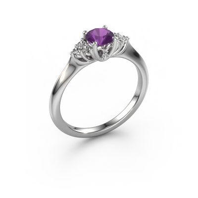 Engagement ring Felipa RND 950 platinum amethyst 5 mm