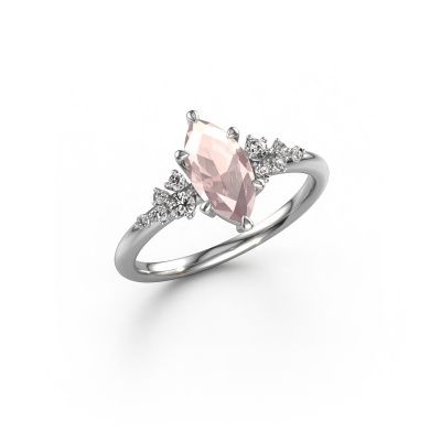 Ring Royce MRQ 950 platinum morganite champagne 10x5 mm