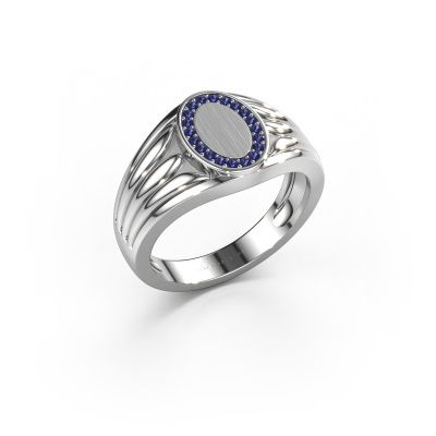 Pinky ring Marinus 585 white gold sapphire 1.2 mm