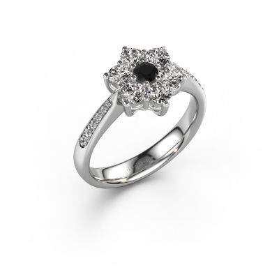 Engagement ring Chantal 2 950 platinum black diamond 0.024 crt