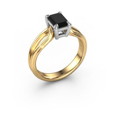 Engagement ring Antonia eme 1 585 gold black diamond 1.380 crt