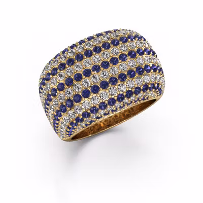Ring Kira 585 gold sapphire 1 mm