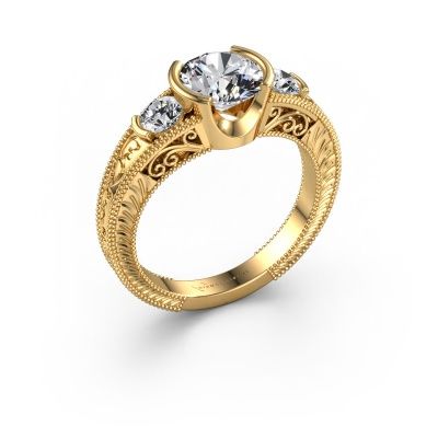 Promise ring Tasia 585 gold lab grown diamond 1.90 crt