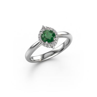 Engagement ring Tora 585 white gold emerald 5 mm