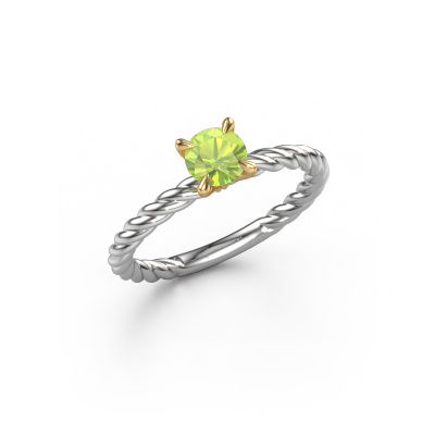 Verlobungsring Twanna 585 Weißgold Peridot 5 mm