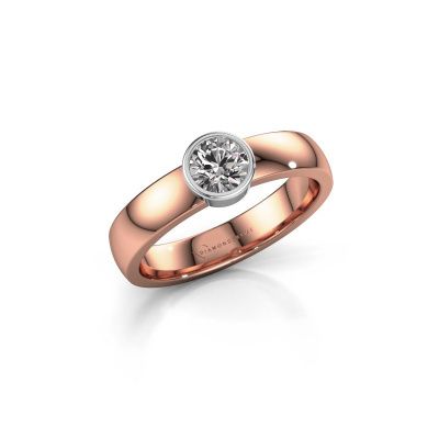 Ring Ise 1 585 rosé goud zirkonia 4.7 mm