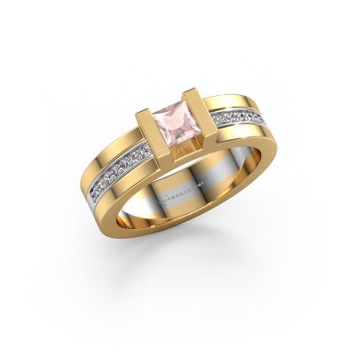 Engagement ring Desire 585 gold morganite champagne 4 mm