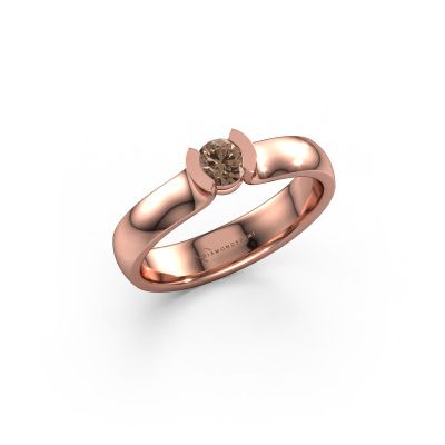 Ring Ophelia 585 rose gold brown diamond 0.30 crt