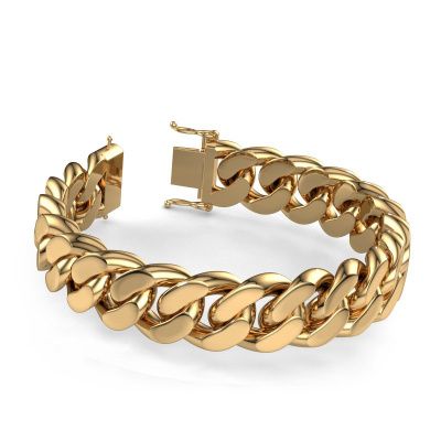Cuban bracelet ±17 mm 585 gold