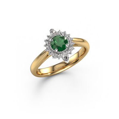 Engagement ring Susan 585 gold emerald 5 mm