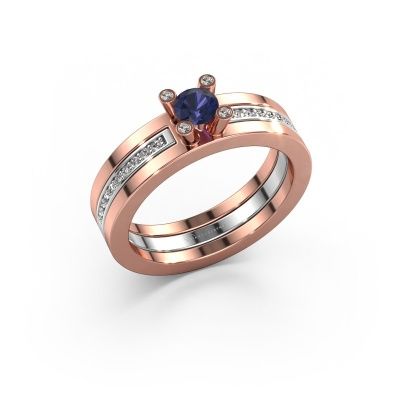 Engagement ring Alisha 585 rose gold sapphire 4 mm